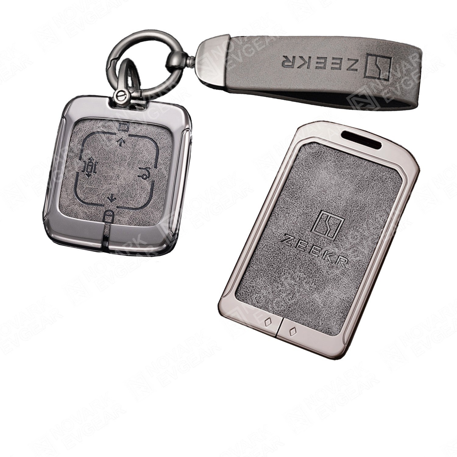 Zeekr PU Leather Emblem Keychain